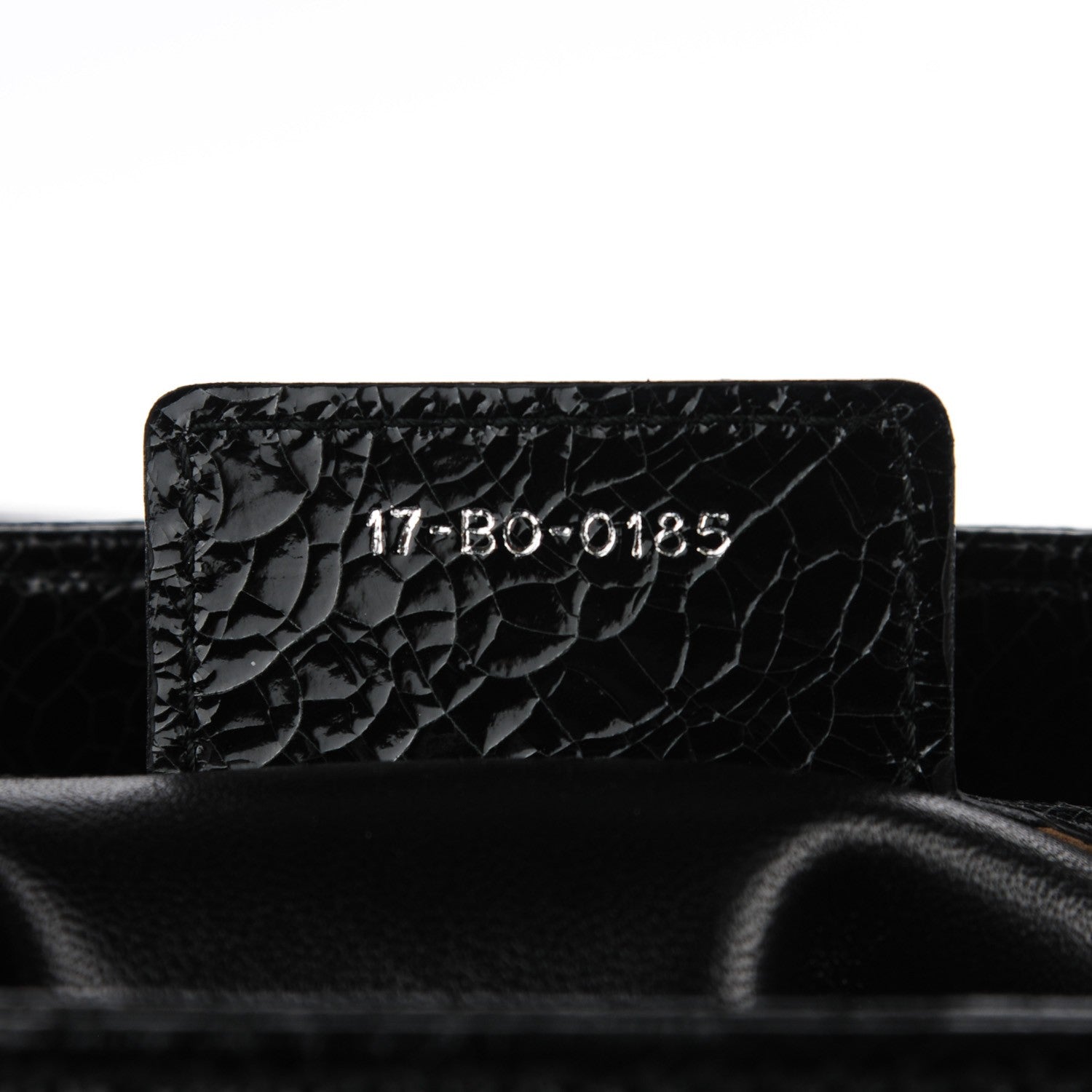 Christian Dior Crackled Calfskin Embellished Medium Lady Dior Black 8 of 9