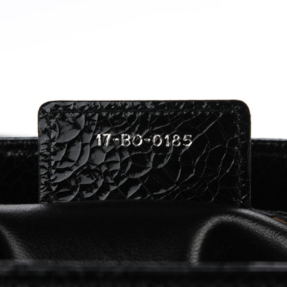 Christian Dior Crackled Calfskin Embellished Medium Lady Dior Black 8 of 9