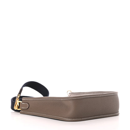 Hermes Taurillon Clemence Amazone Evelyne TPM Etoupe Bleu Indigo 4 of 10