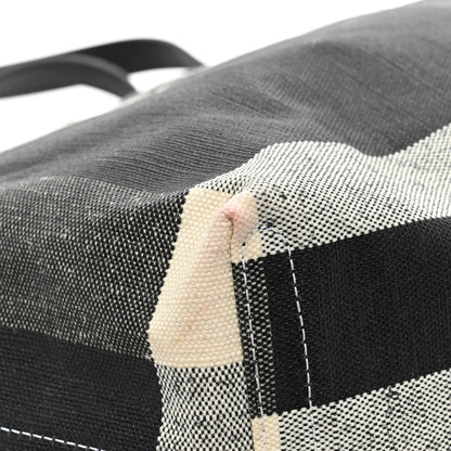Burberry Coated Canvas Mega Check Medium Doodle Tote Black White 12 of 13