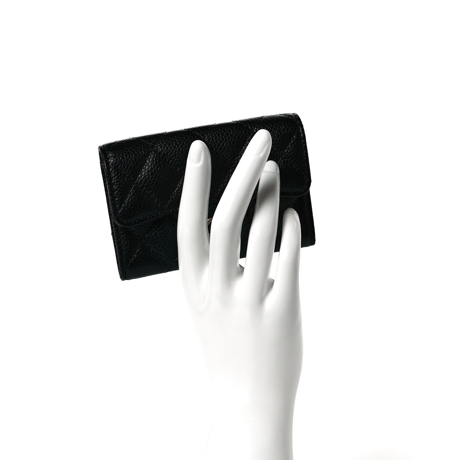 Chanel Caviar Quilted Flap Card Holder Black 8 of 9