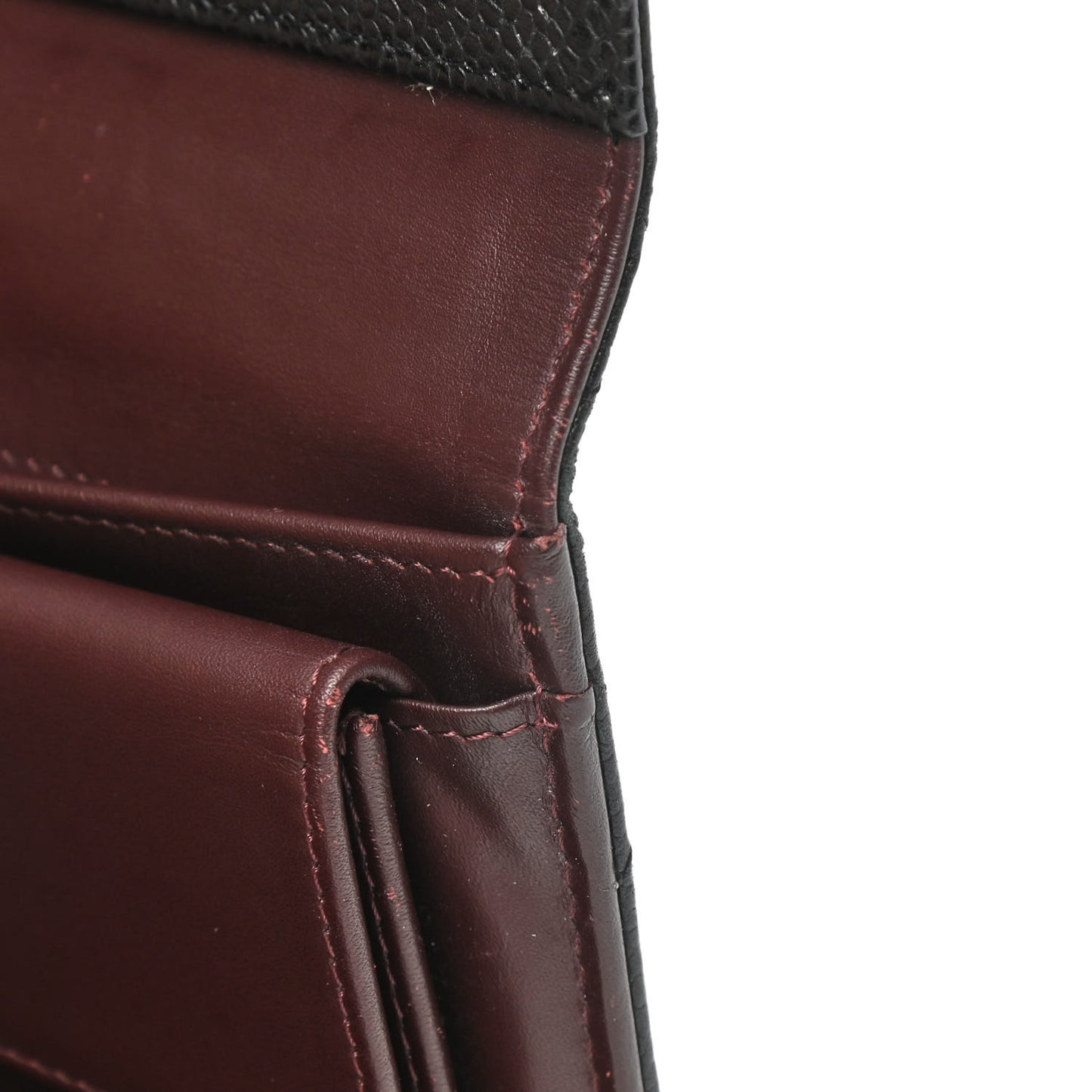 Caviar Quilted Large Gusset Flap Wallet Black