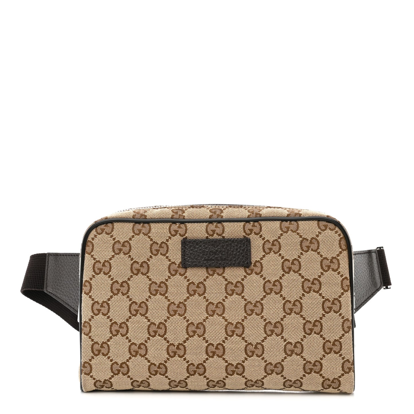 Monogram Dollar Calfskin Belt Bag Beige Ebony Testa di Moro Marrone Scuro