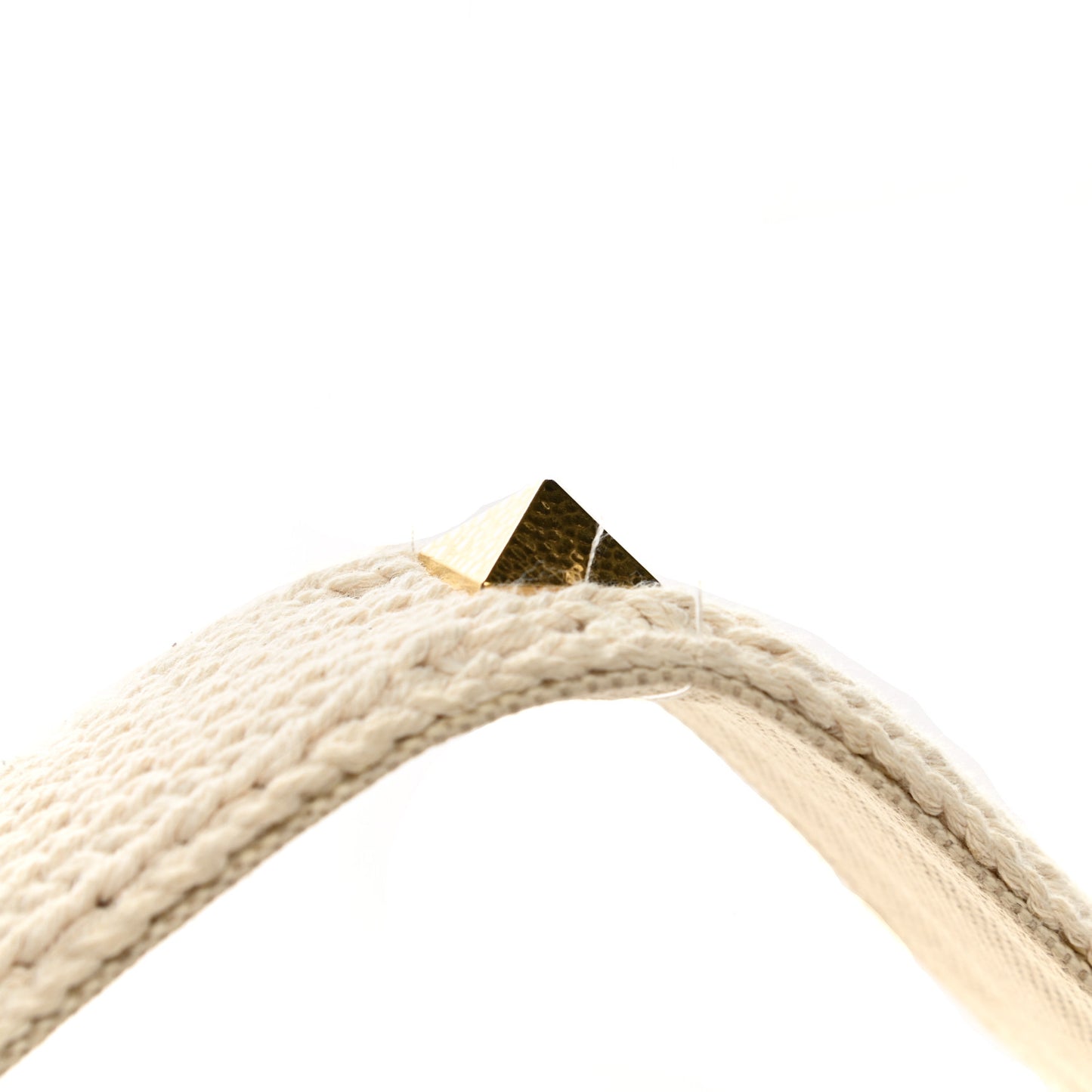 Knit Large Roman Stud Shoulder Bag Ecru