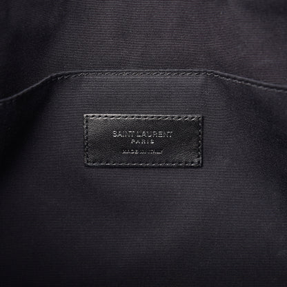 Saint Laurent Calfskin Camouflage Bold Briefcase Black Grey 5 of 8