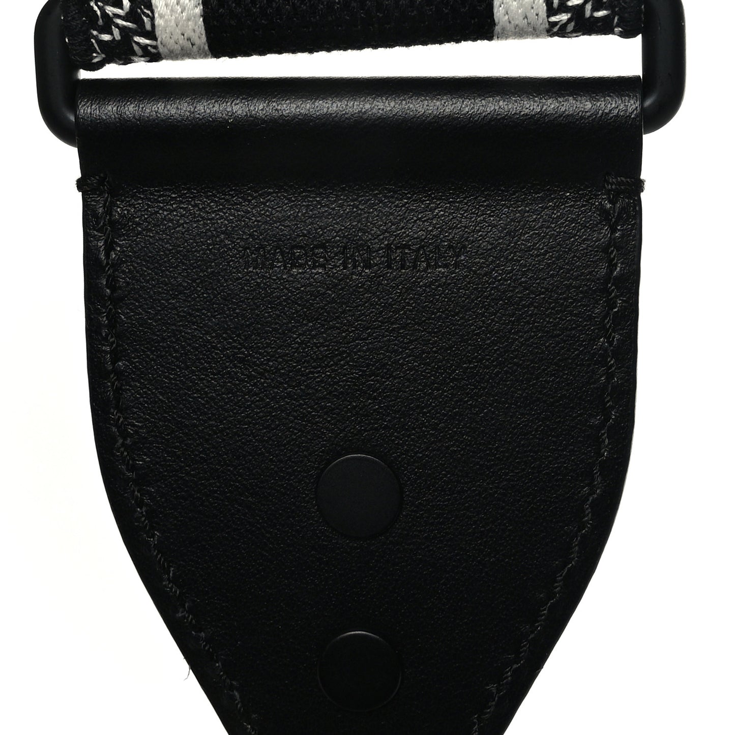 Canvas Embroidered Shoulder Strap Black Ultramatte