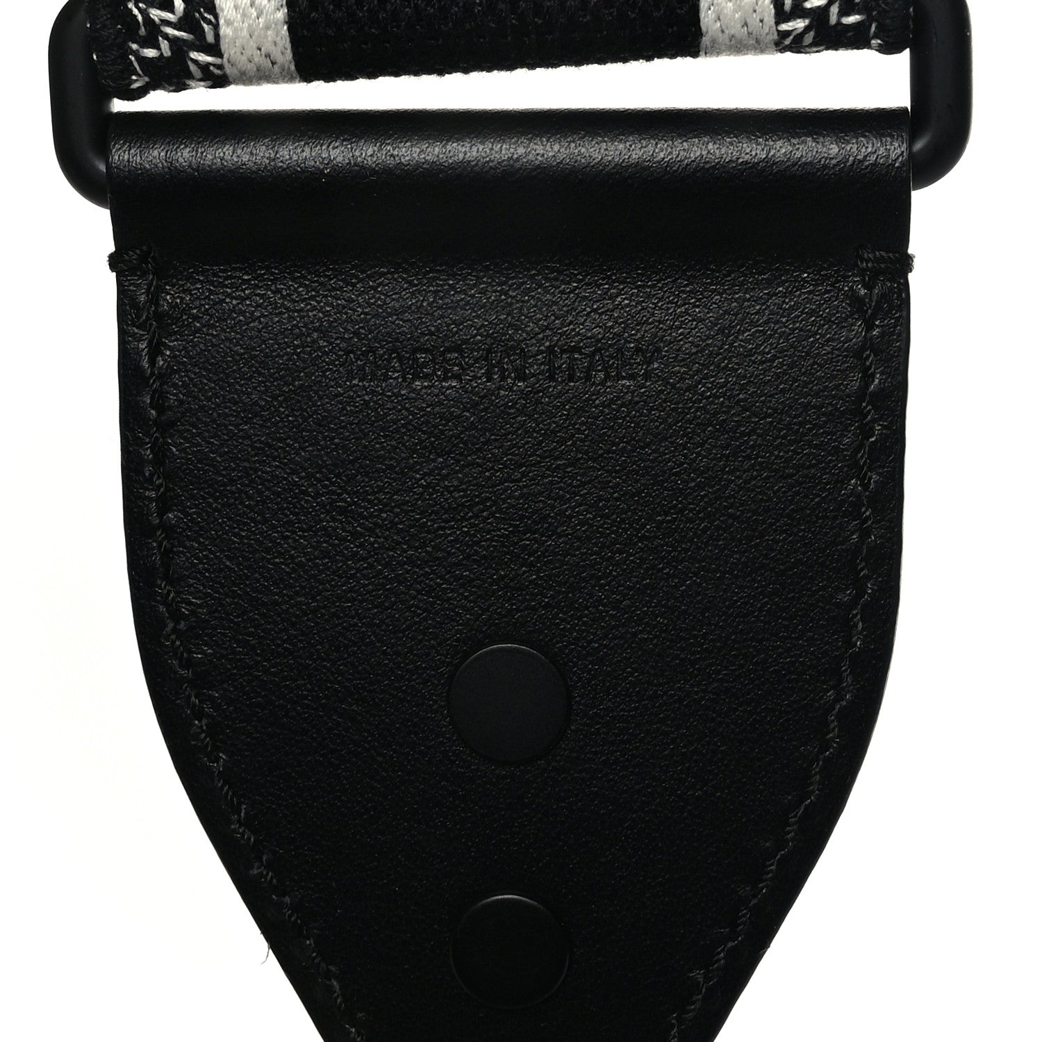 Christian Dior Canvas Embroidered Shoulder Strap Black Ultramatte 4 of 4