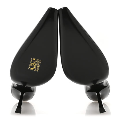 Saint Laurent Vernice Grupy Madame 115mm Slingback Pumps 37 Black 6 of 9