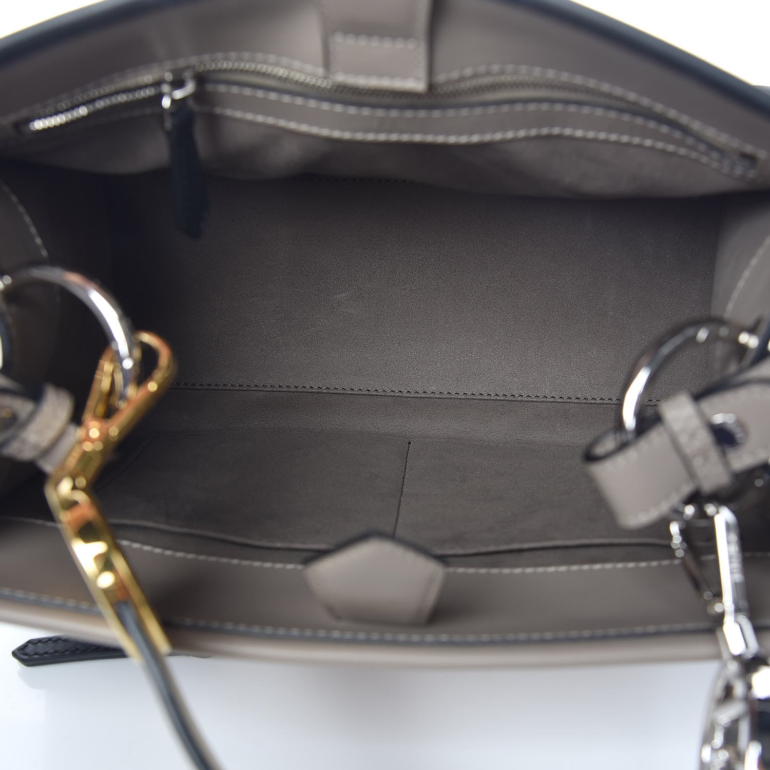 Fendi Vitello Century F is Fendi Small Runaway Satchel Tortora Soap Grigio Perla Burro Black 5 of 9