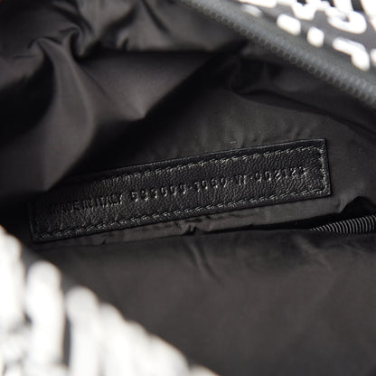 Balenciaga Nylon Wave Logo Print Wheel Beltpack Black White 6 of 9