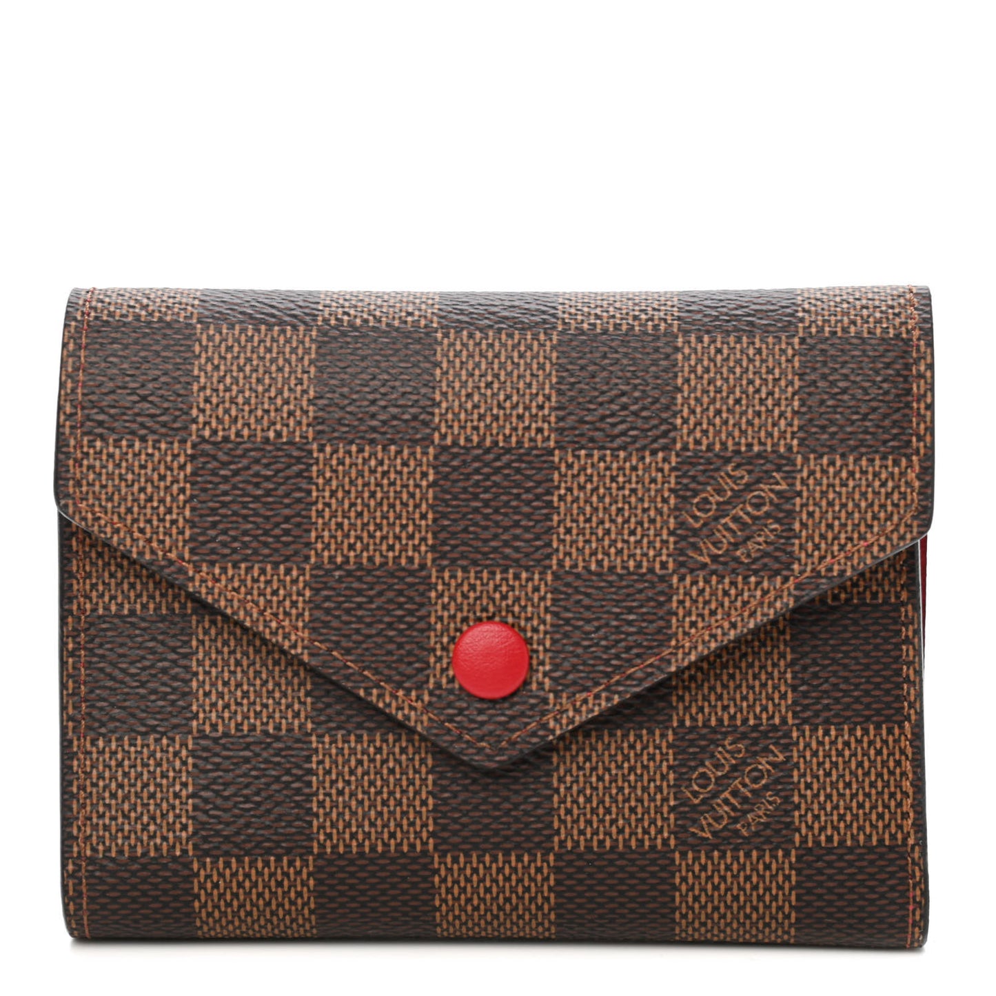 Damier Ebene Victorine Wallet Red