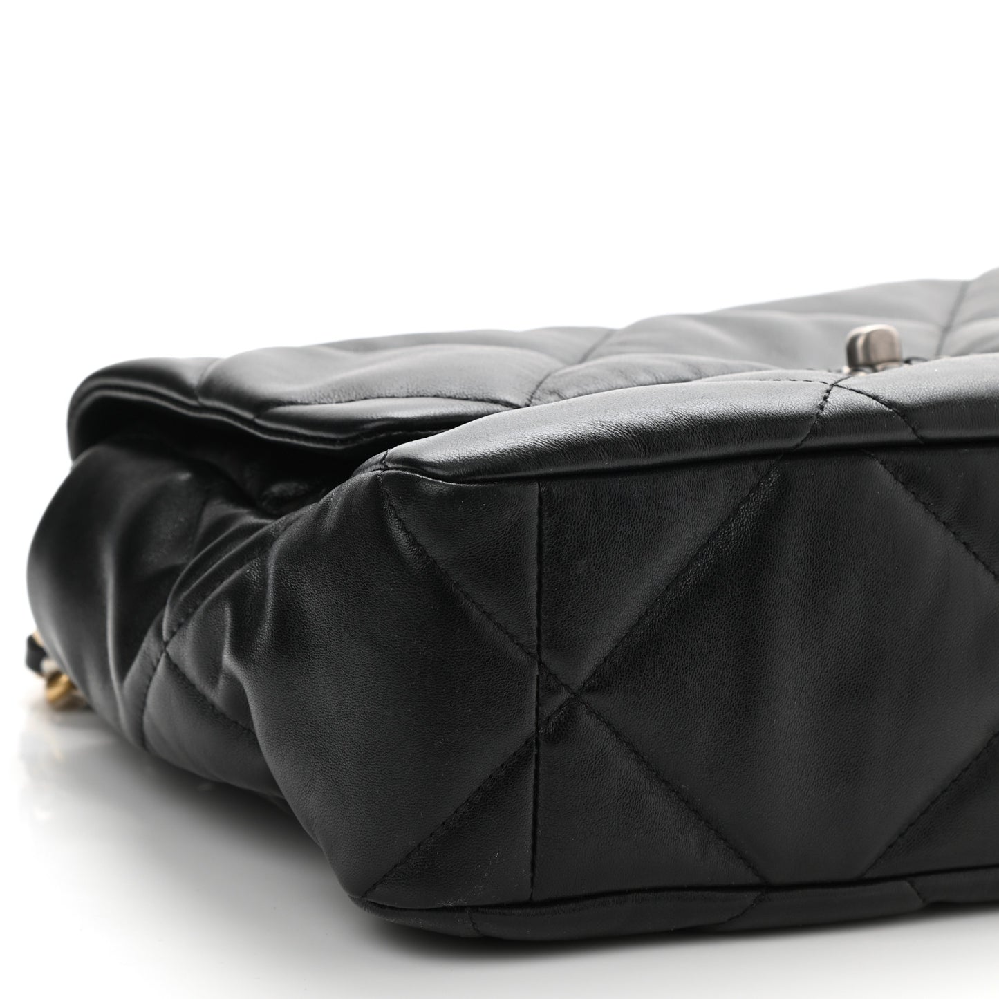 Lambskin Quilted Large Chanel 19 Flap Black