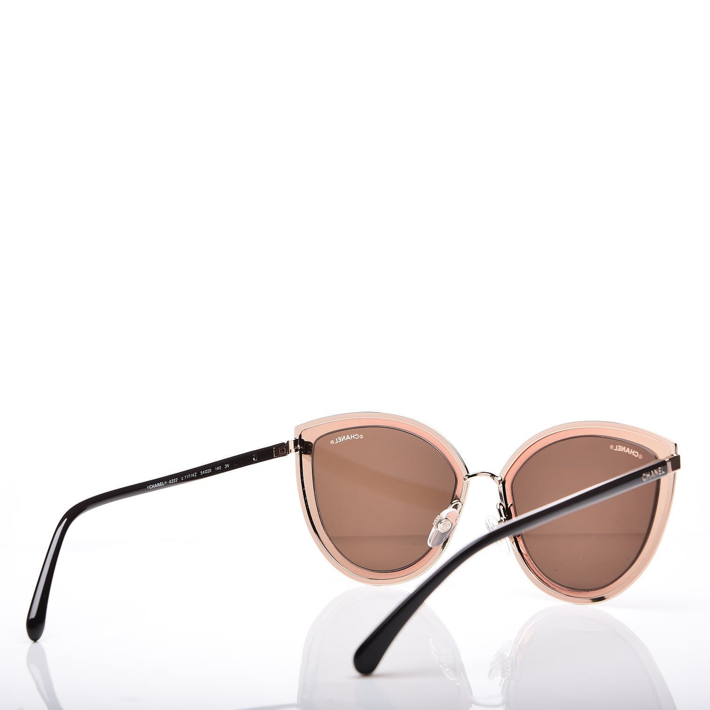 Metal Cat Eye Sunglasses 4222 Pink Gold