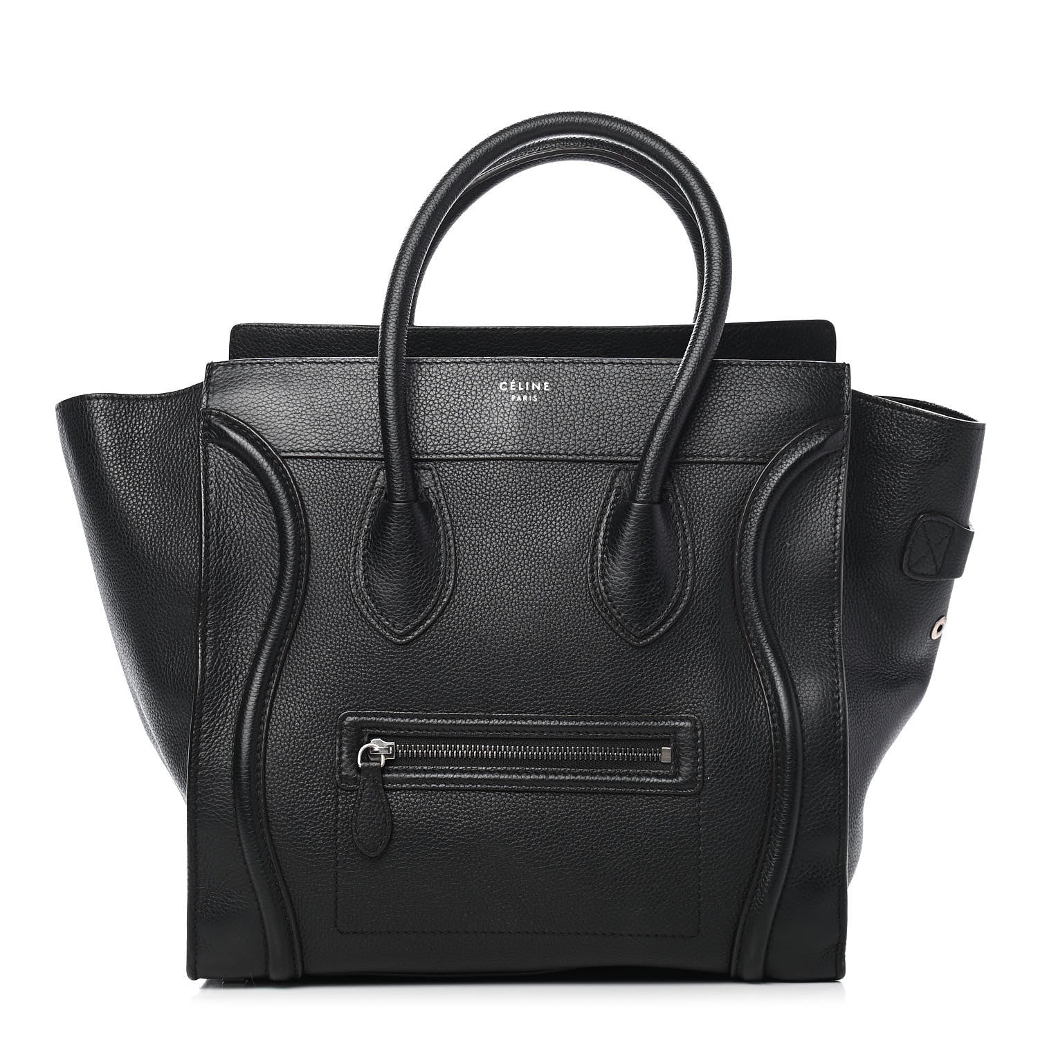 Celine Drummed Calfskin Mini Luggage Black 1 of 12