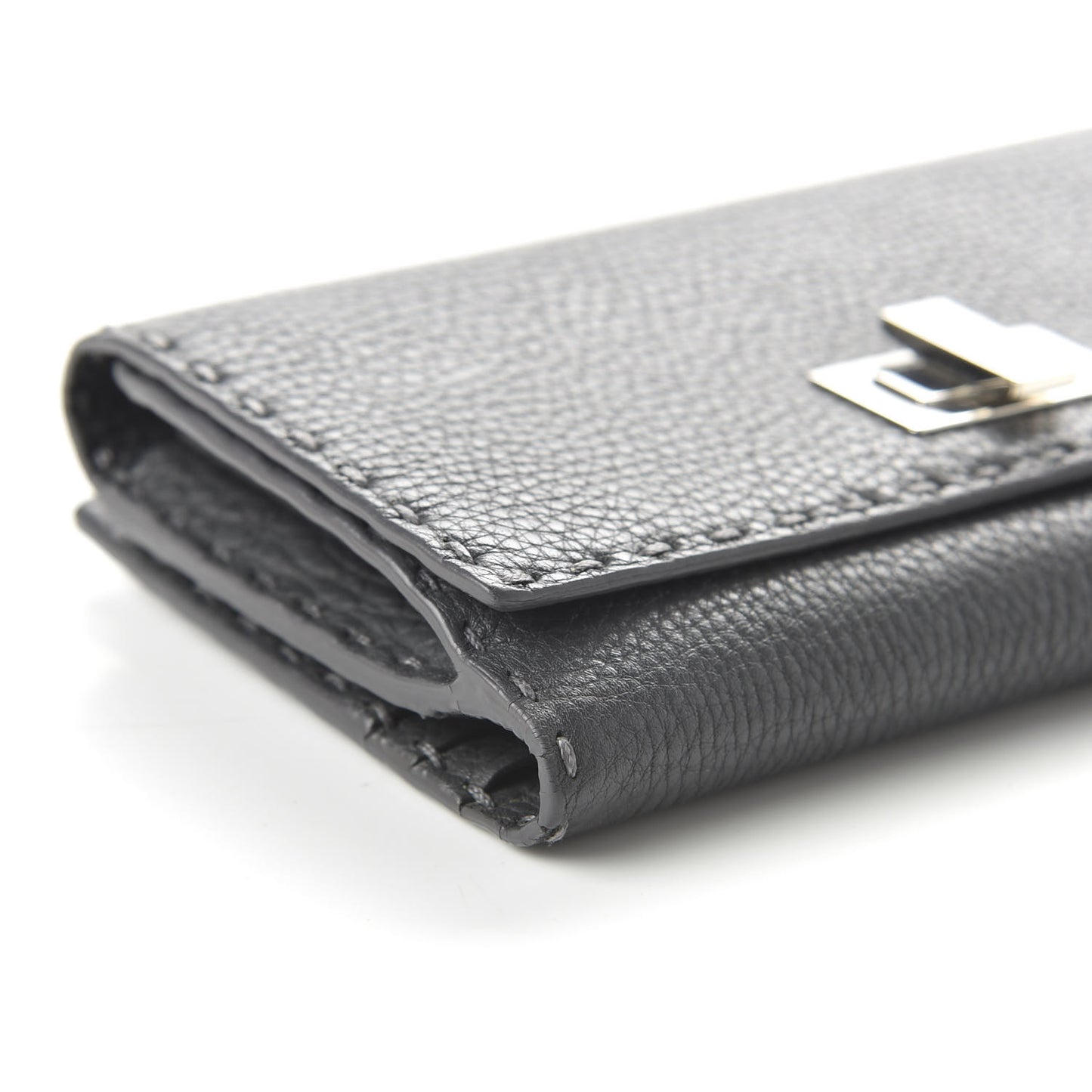 Cuoio Romano Selleria Peekaboo Continental Wallet Asfalto