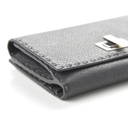Fendi Cuoio Romano Selleria Peekaboo Continental Wallet Asfalto 14 of 22