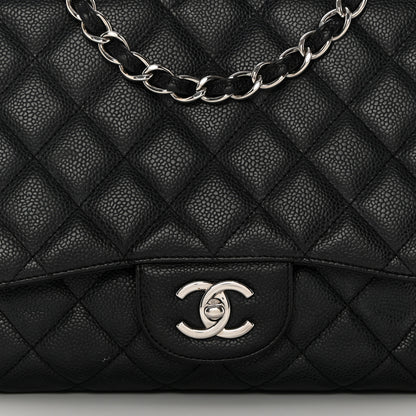 Chanel Caviar Quilted Jumbo Single Flap Black 8 of 18