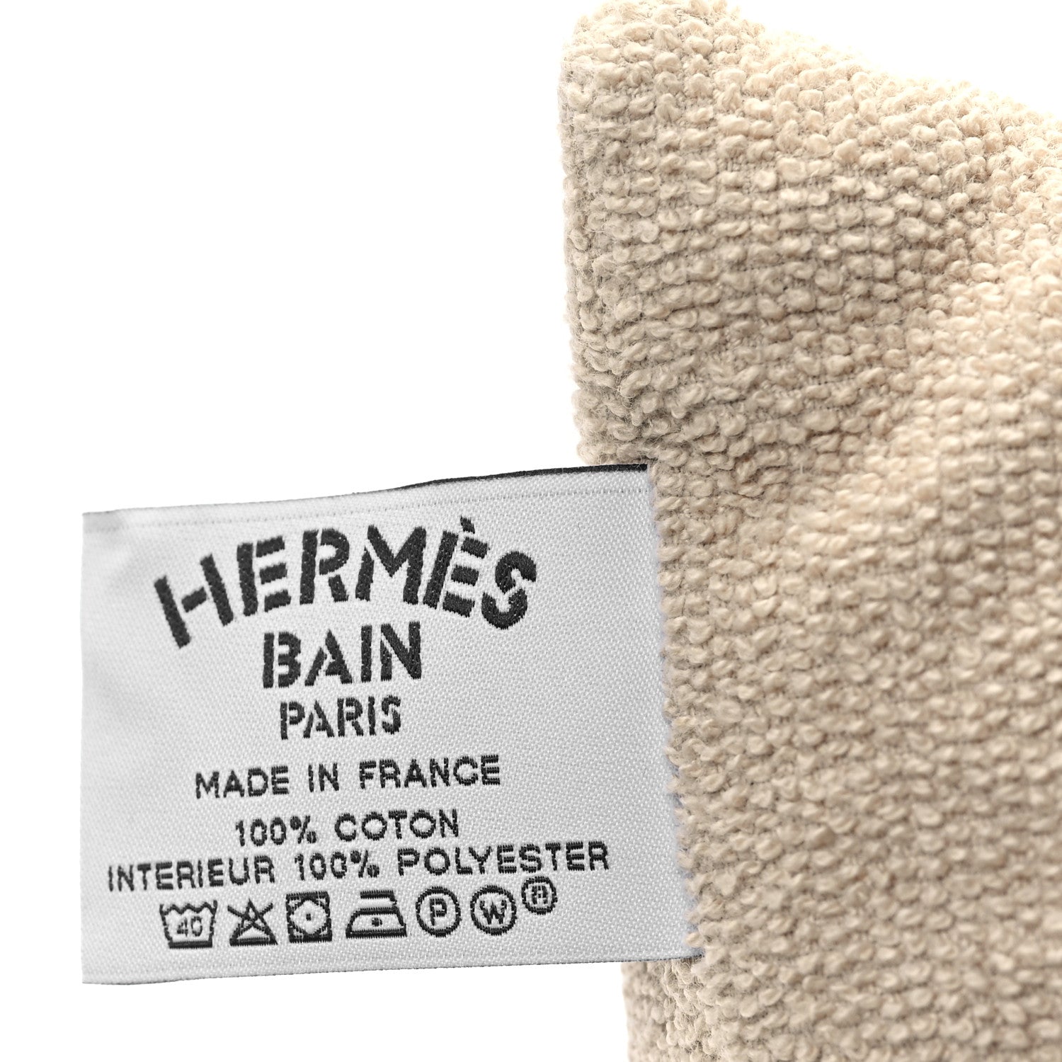 Hermes Cotton Terry Cloth Yachting Uni Beach Pillow Sable 3 of 3