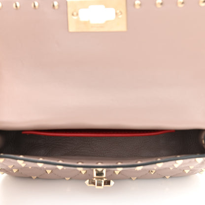 Valentino Garavani Nappa Small Rockstud Spike Shoulder Bag Poudre 5 of 7