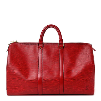 Louis Vuitton Epi Keepall 45 Castillan Red 1 of 9