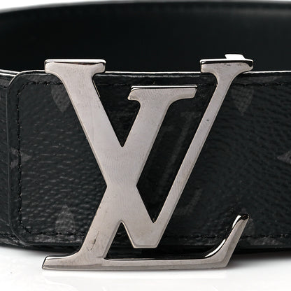 Louis Vuitton Monogram Eclipse Taigarama 40mm LV Initiales Reversible Belt 90 36 Black 2 of 8