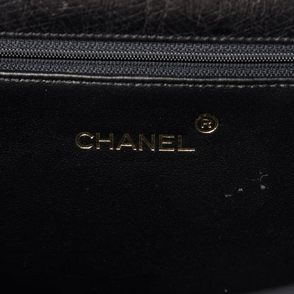 Chanel Ostrich Medium Single Flap Black 6 of 15