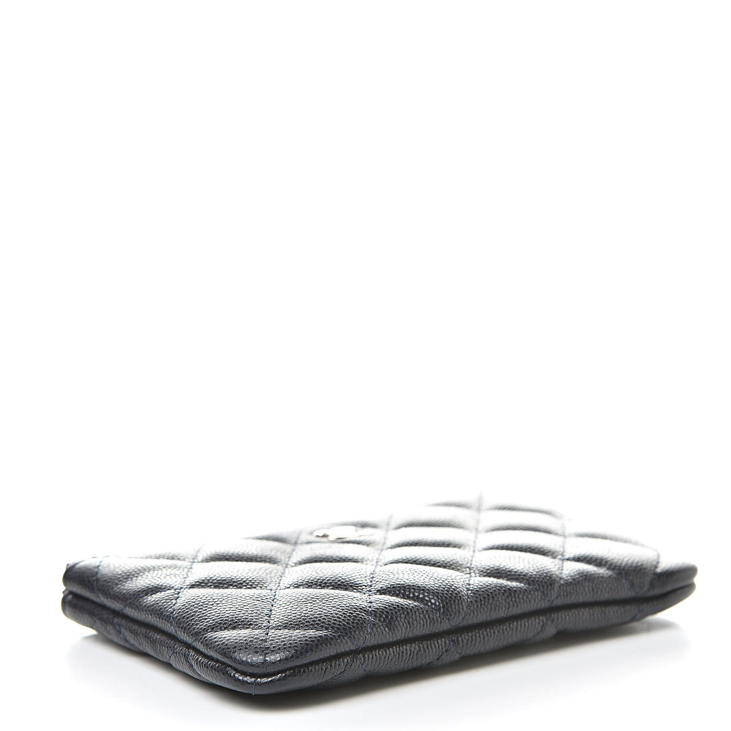 Caviar Quilted Small Cosmetic Case Navy