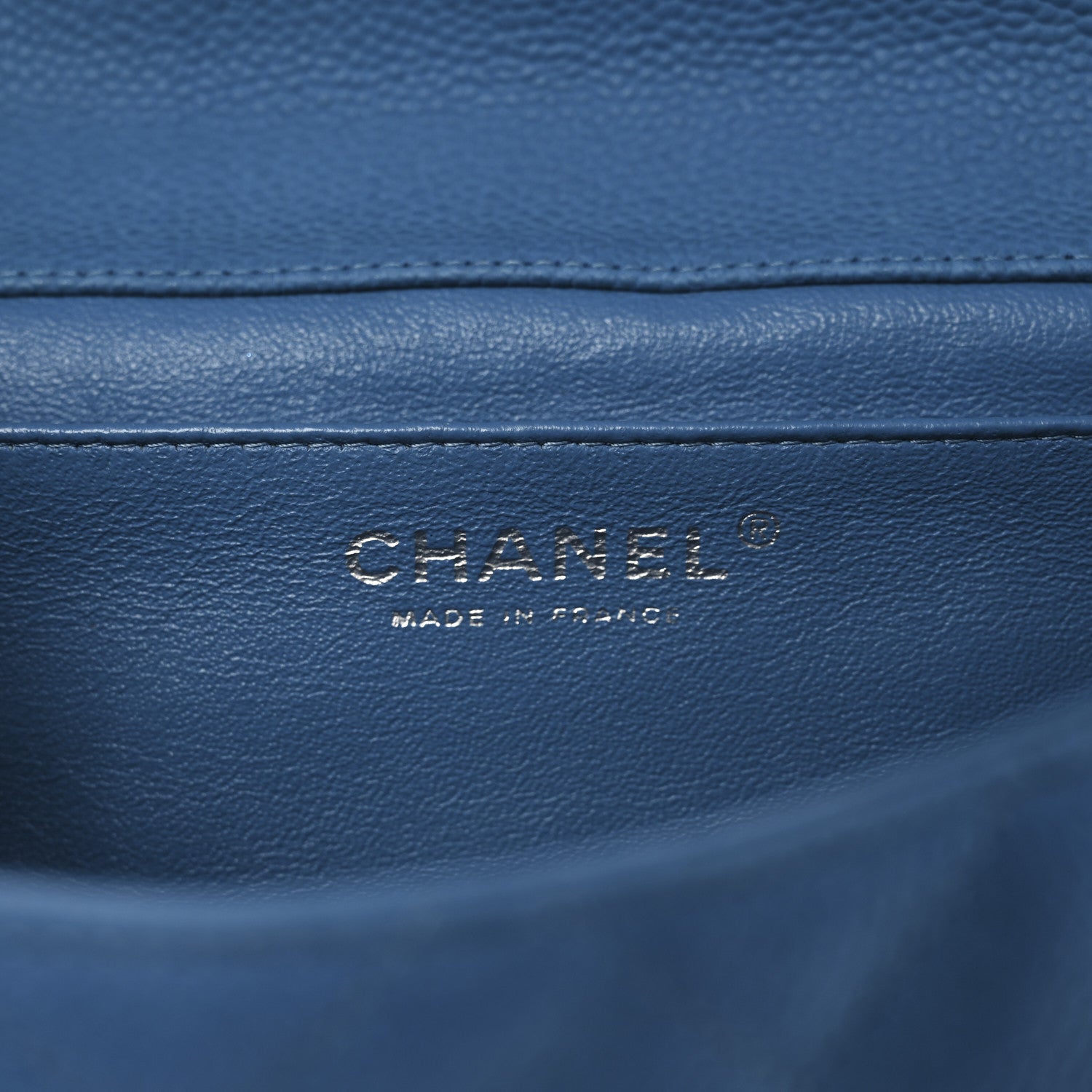 Chanel Iridescent Caviar Quilted Clutch With Chain Flap Blue 6 of 10