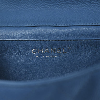 Chanel Iridescent Caviar Quilted Clutch With Chain Flap Blue 6 of 10