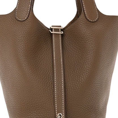 Hermes Taurillon Clemence Picotin Lock 18 PM Etoupe 8 of 10