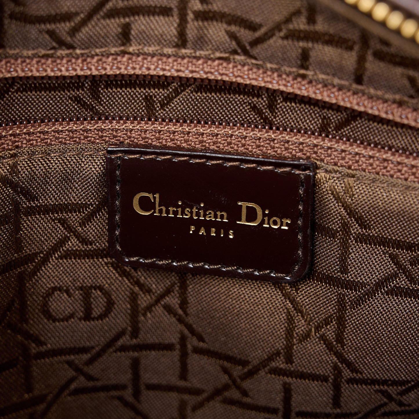 Patent Pony Hair Leopard Print Medium Lady Dior