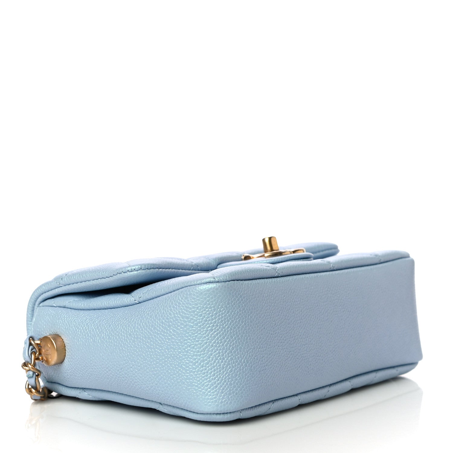 Chanel Iridescent Caviar Quilted Mini My Perfect Flap Light Blue 4 of 11