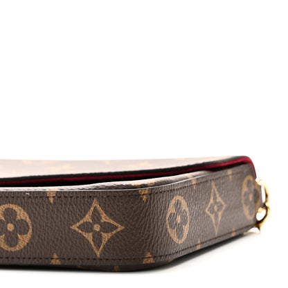 Louis Vuitton Monogram Pochette Felicie Chain Wallet Fuchsia 10 of 11