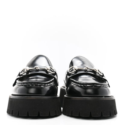 Gucci Magnum Calfskin Womens Horsebit Platform Mules 37.5 Black 2 of 11