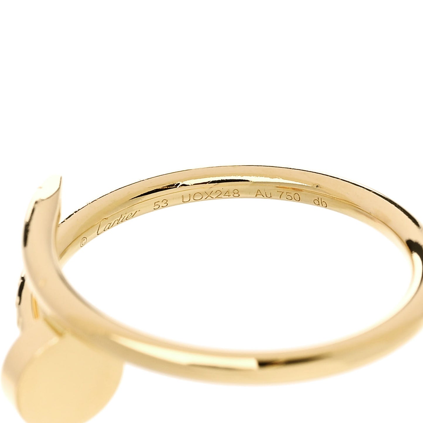 18K Yellow Gold Small Juste Un Clou Ring 53 6.5