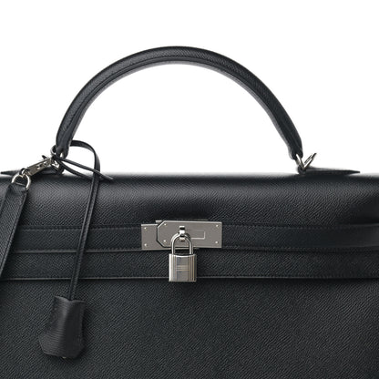 Hermes Epsom Kelly Sellier 40 Black 8 of 11