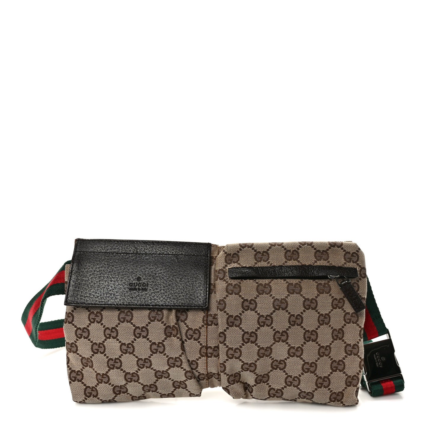 Monogram Web Belt Bag Dark Brown