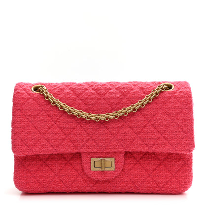 Chanel Wool Tweed Quilted 2.55 Reissue 225 Flap Pink 1 of 9