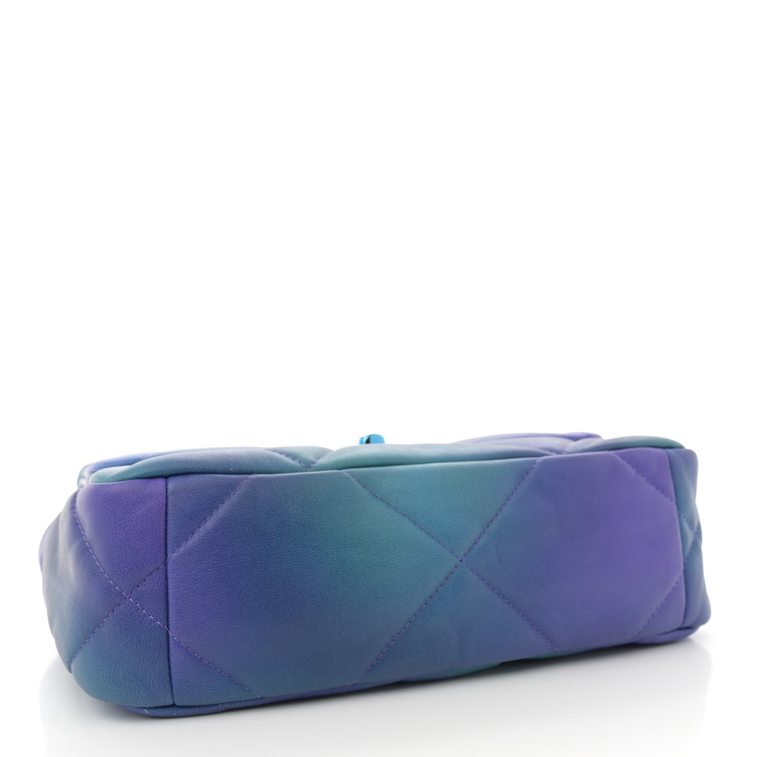 Chanel Tie Dye Calfskin Quilted Medium Chanel 19 Flap Blue Purple 4 of 11