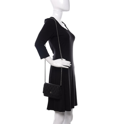 Chanel Caviar Quilted Wallet On Chain WOC Black 2 of 12