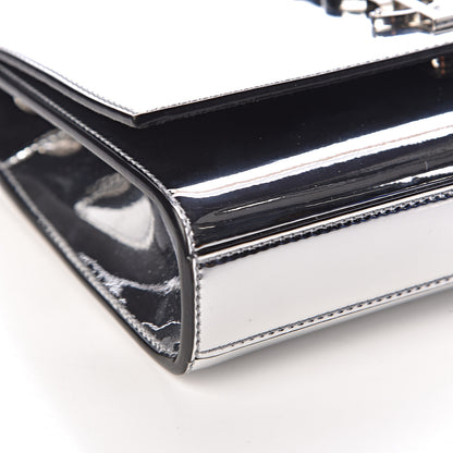 Saint Laurent Patent Small Monogram Kate Satchel Silver 7 of 9