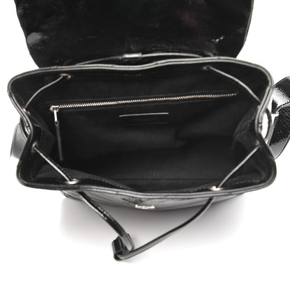 Saint Laurent Patent Y Quilted Monogram Small Loulou Backpack Black 5 of 7