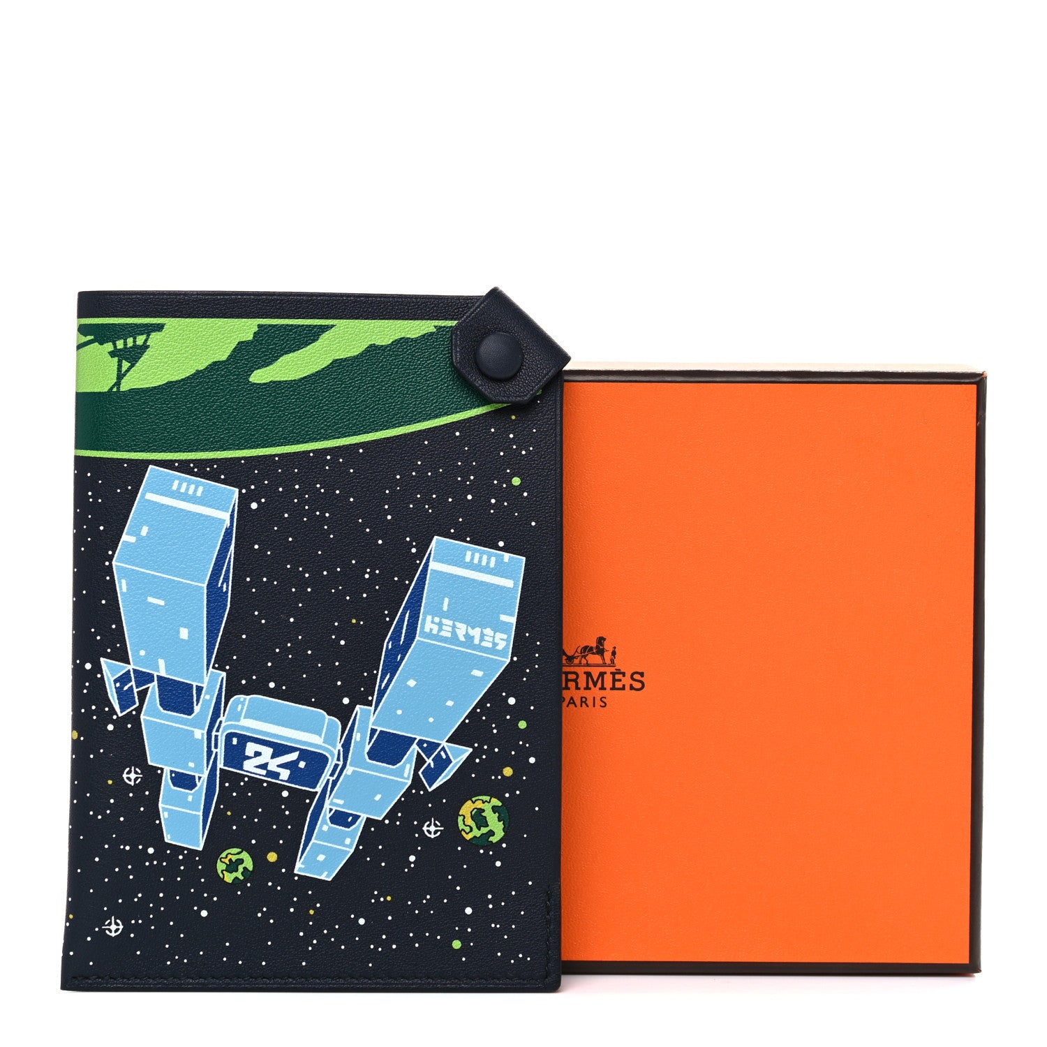 Hermes Swift Hermes Odyssey Tarmac Passport Holder Bleu Indigo 7 of 7