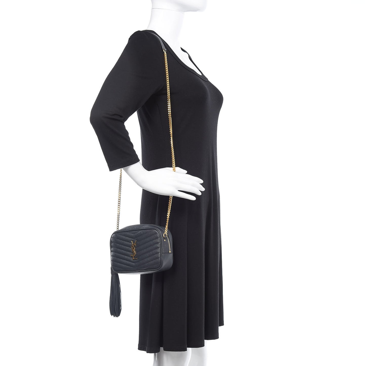 Grain De Poudre Matelasse Monogram Mini Lou Camera Bag Dark Smog