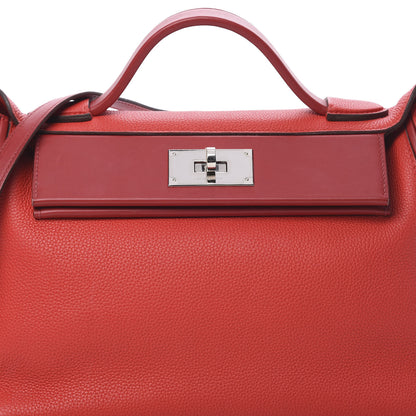 Hermes Taurillon Maurice Swift 24/24 29 Rouge De Coeur Rouge Piment 9 of 14