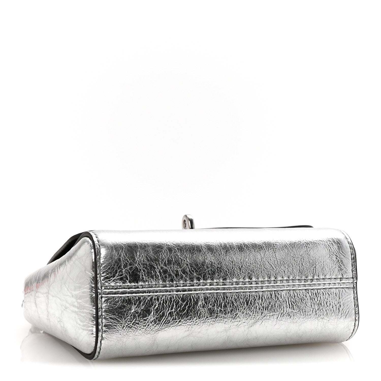 Mulberry Metallic Crinkled Calfskin Mini Lily Silver 3 of 8
