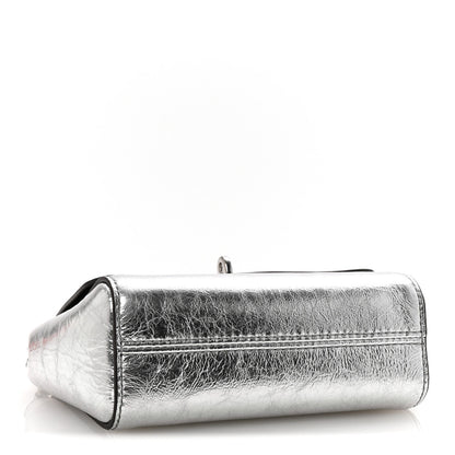 Mulberry Metallic Crinkled Calfskin Mini Lily Silver 3 of 8