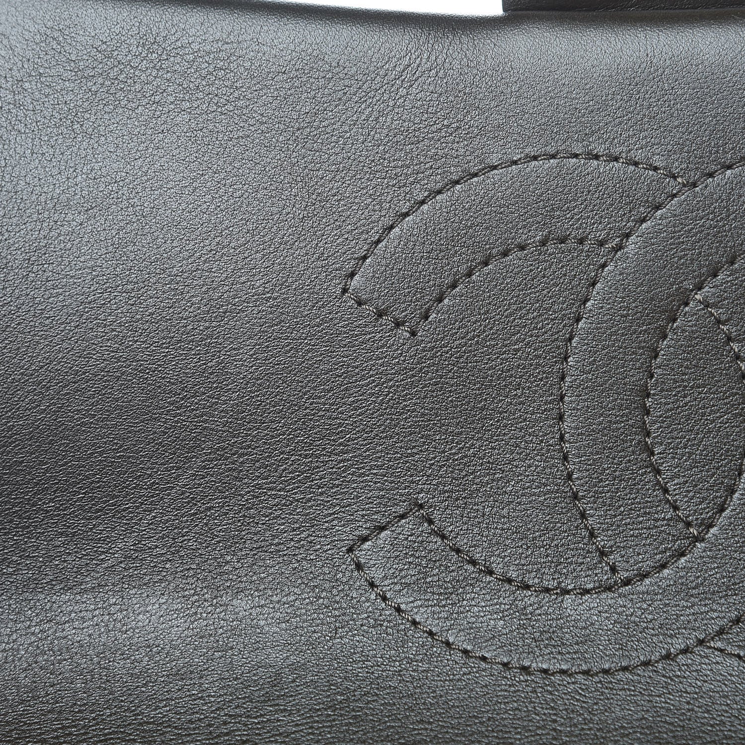 Chanel Calfskin Quilted Medium Gold Bar Top Handle Flap Dark Khaki 8 of 22