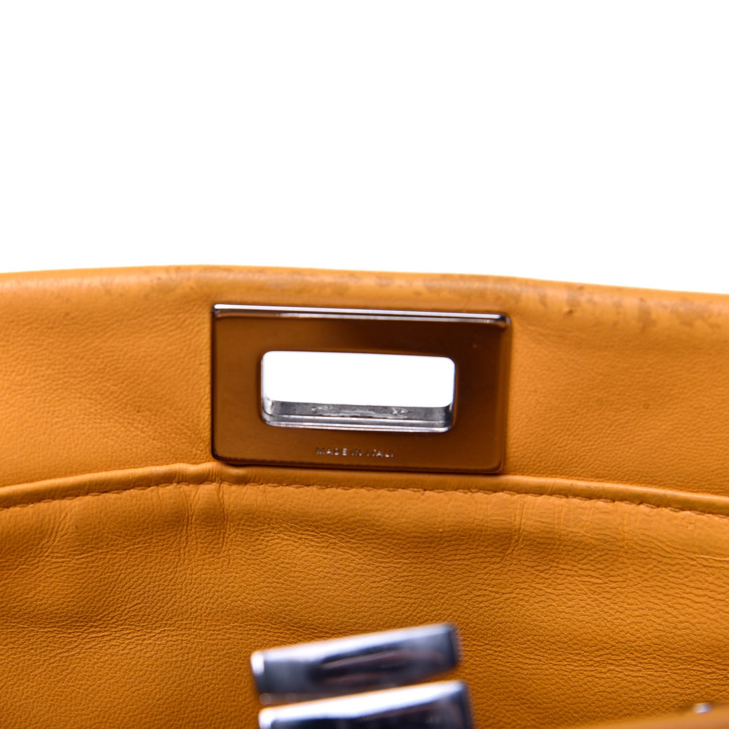 Nappa Mini Peekaboo Iconic Satchel Giallo Syrup