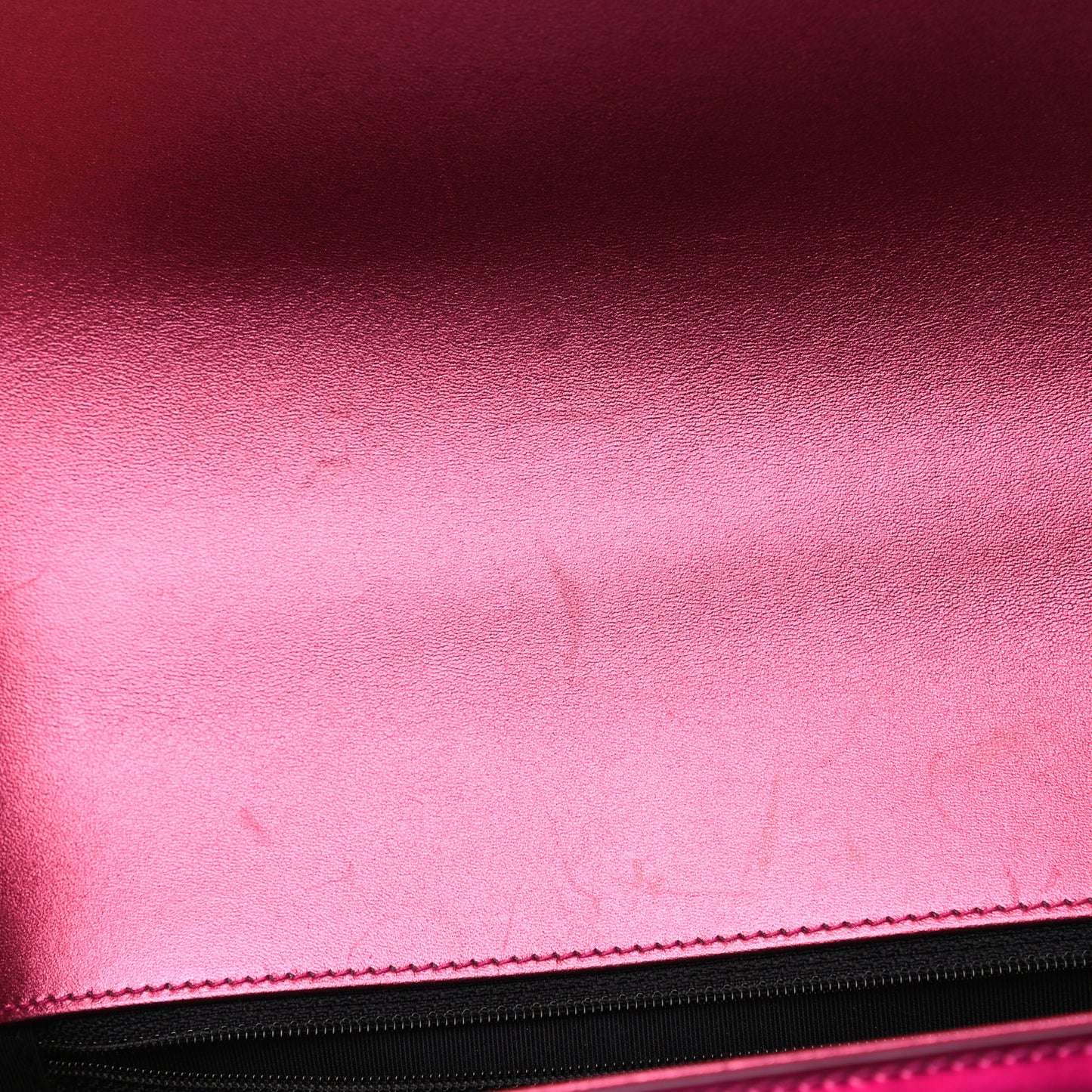 Metallic Patent Quilted New Medium Boy Flap Fuchsia